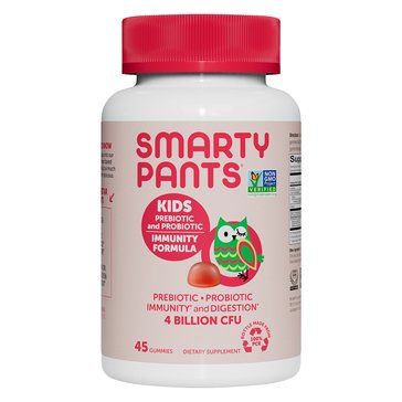 SmartyPants Kid's Prebiotic and Probiotic Gummies, 45-Count
