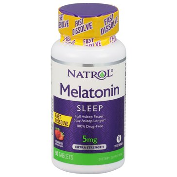 Natrol Melatonin 5mg Fast Dissolve Strawberry, 90-count