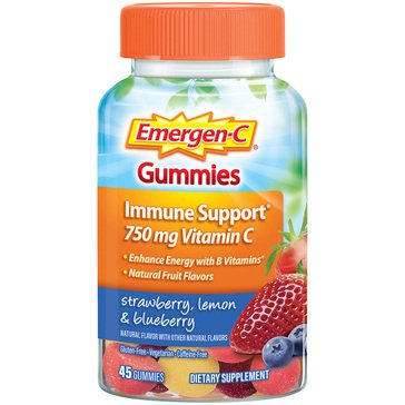 Emergen-C 750mg Vitamin C Immune Support Gummies, 45-count