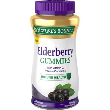 Nature's Bounty Elderberry Gummies, 70-count