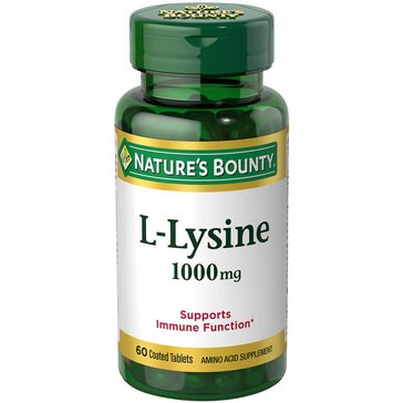 Nature's Bounty L-Lysine 1000mg Vitamin, 60-count