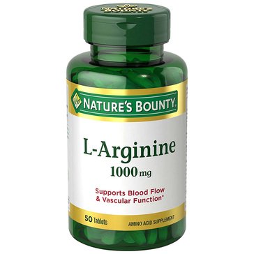 Nature's Bounty L-Arginine 1000mg Vitamins, 50-count