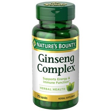 Nature's Bounty Herbal Ginseng Complex Plus Royal Jelly Capsules, 75-count