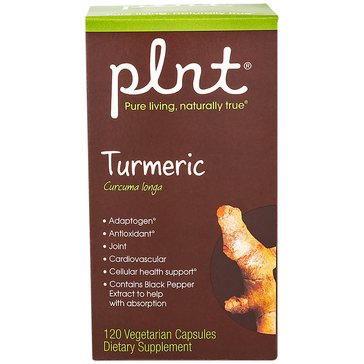 Plnt Turmeric Non-GMO Vegetarian Capsules, 120-count 