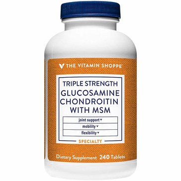 The Vitamin Shoppe Triple Strength Glucosamine Chondroitin MSM, 240 Tabs
