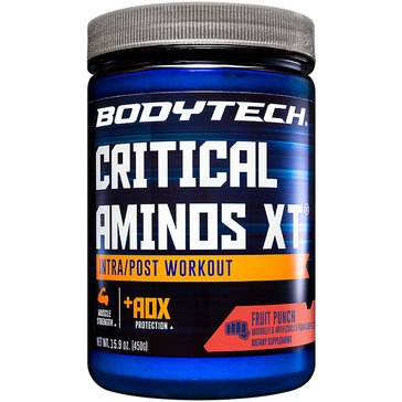 BodyTech Critical Aminos XT Intra/Post Workout Fruit Punch Powder, 45-servings 