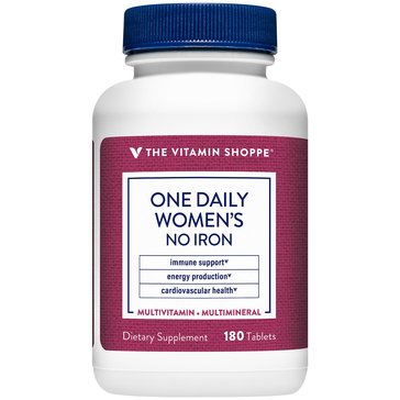 Vitamin Shoppe, One Daily Womens No Iron Multivitamin, 180 Tabs