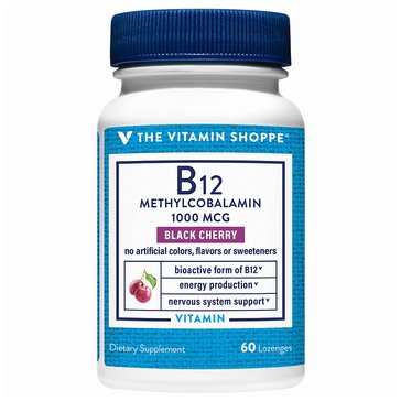 The Vitamin Shoppe B12 Methylcobalamin Lozenges 1000mcg, 60-Count