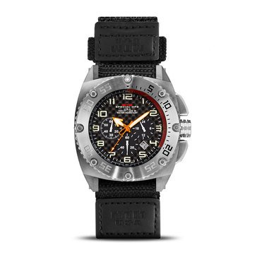 MTM Special Ops Patriot Silver Stainless Steel Chronograph Watch 