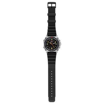 MTM Men's Silencer Digital Analog Silver R1 Black Band Watch, 44mm