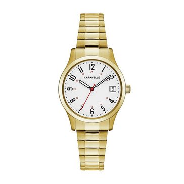 Caravelle Women's Gold Tone Stainless Steel Bracelet Watch 