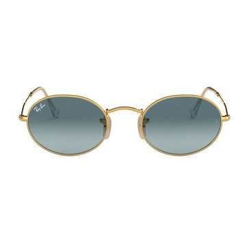 Ray-Ban Unisex Oval Gold Sunglasses