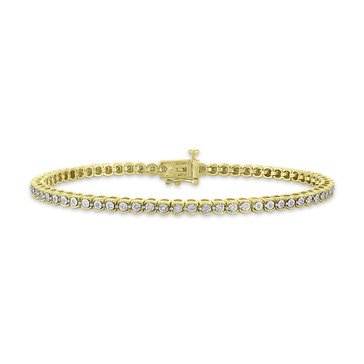 2/10 ct.tw. Diamond Miracle Plate Fashion Bracelet, 10K