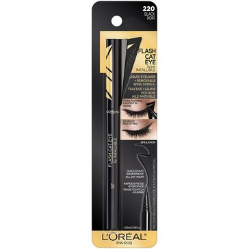 L'Oreal Paris Infallible Flash Cat Eye Waterproof Brush Tip Liquid Eyeliner Black .018 oz