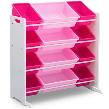 Delta Children Kids Toy Storage Organizer with 12 Plastic Bins