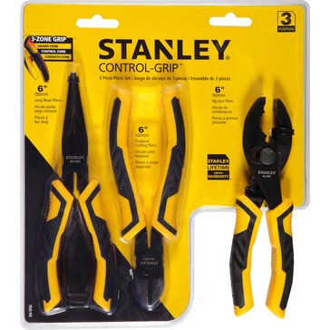 Stanley 3-Piece BiMaterial Plier Set 