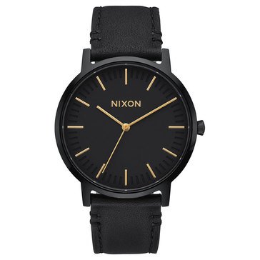 Nixon Men's Porter Leather Bring It Watch 