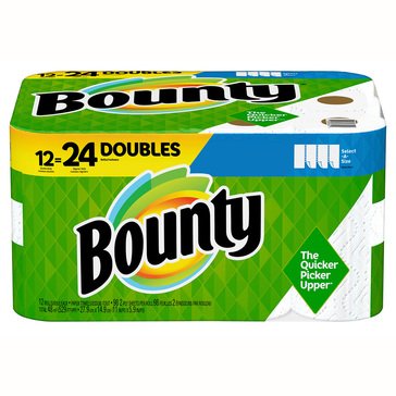 Bounty Double Roll Paper Towels, 12-Count