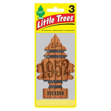Little Tree Bourbon Air Freshener, 3-Pack