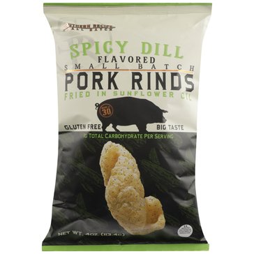 Southern Recipe Small Batch Spicy Dill Flavored Pork Rinds, 4oz