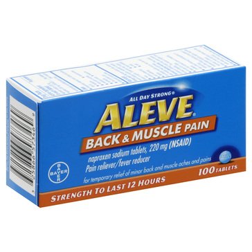 Aleve Back and Muscle Pain 220mg Tablets, 100-count
