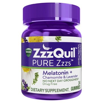 Vicks Purezzz Sleep Aid Gummies, 24-count  