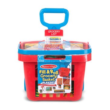 Melisa & Doug Rolling Grocery Basket Pretend Play