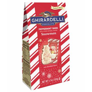 Ghirardelli Limited Edition Peppermint Bark Snowmen Large 5.7oz