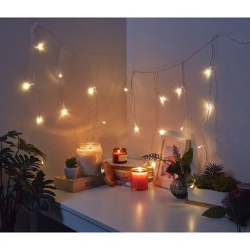 Merkury Short Cascading Curtain String Lights