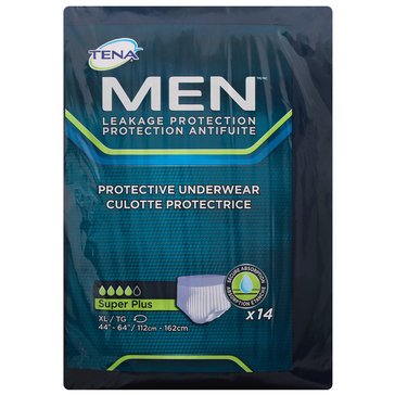 Tena Men Super Plus Extra Large Incontinence Protective Underwear, 14-count