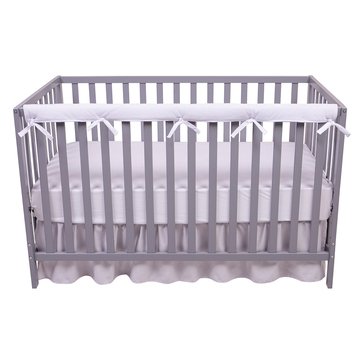 navy mesh crib bumper