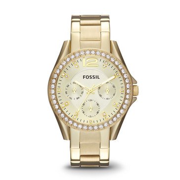 Fossil Women's Riley Multifunction Gold-Tone Stainless Steel Watch 