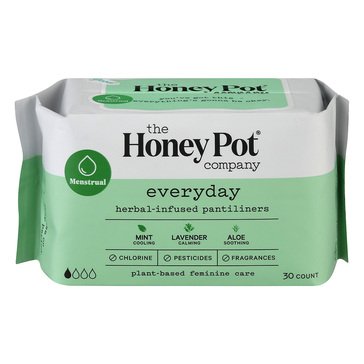 The Honey Pot Company Everyday Herbal Pantiliners, 30-count