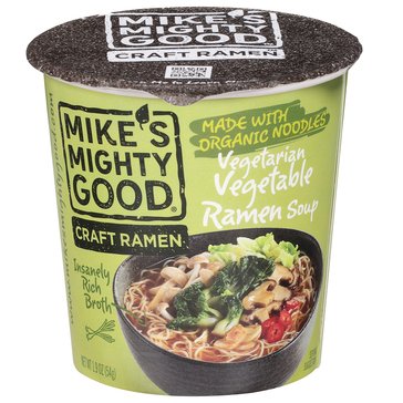 Mike's Mighty Good Organic Vegetarian Vegetable Ramen Soup Cup, 1.9oz