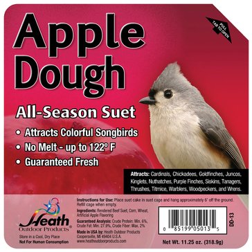 Heath Outdoor Products Apple Dough Suet Cake, 11.25 oz