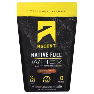 Ascent Chocolate Peanut Butter Whey Protein, 2lb