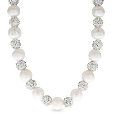 Imperial Freshwater Cultured Pearl and Crystal Bead Necklace