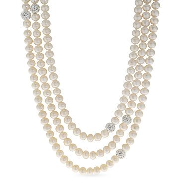 Imperial Freshwater Cultured Pearl and Crystal Bead Endless Necklace