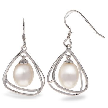 Imperial Freshwater Cultured Pearl Drop Sterling Silver Earrings