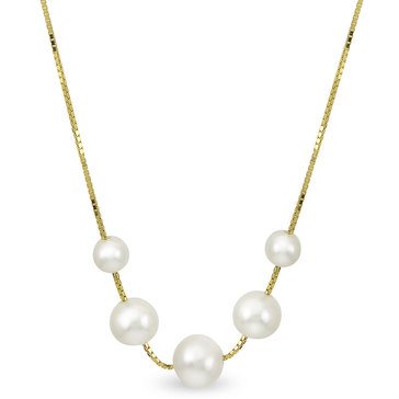 Imperial Freshwater Cultured Pearl Center Station Necklace, 10K