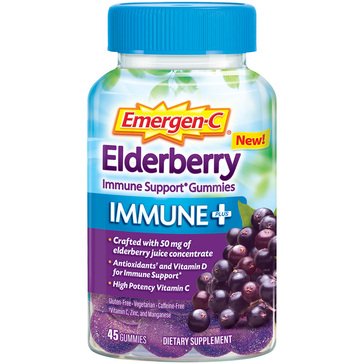 Emergen-C Immune+ Elderberry Gummies, 45-count
