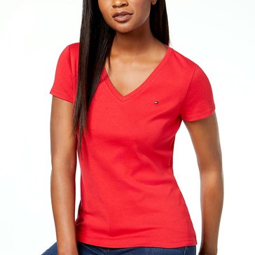 Tommy Hilfiger Women's V-Neck Flag Tee