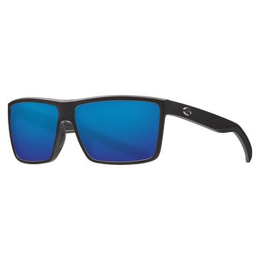 Costa del Mar Men's Rinconcito Matte Black/Blue Mirror Polarized Sunglasses