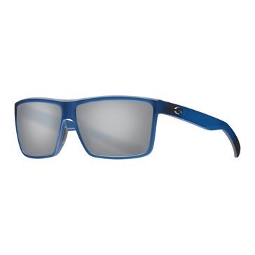 Costa del Mar Men's Rinconcito Matte Atlantic Blue/Gray Silver Mirror Polarized Sunglasses