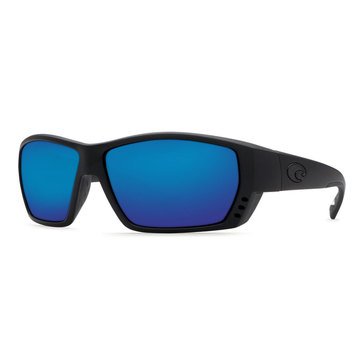 Costa del Mar Men's Tuna Alley Blackout/Blue Mirror Polarized Sunglasses