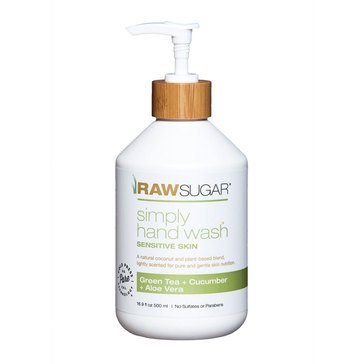 Raw Sugar Sensitive Skin Green Tea Cucumber Aloe Vera Hand Wash 16.9oz