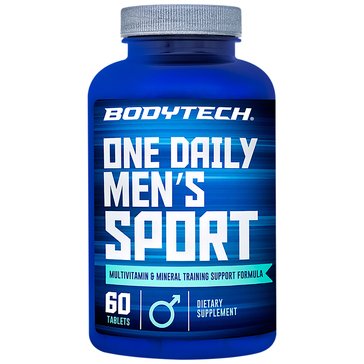BodyTech One Daily Men's Sport Multi-Vitamin Tablets, 60-count