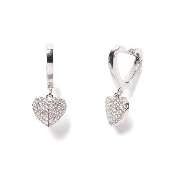 Kate Spade Heart to Heart Pave Huggie Earrings