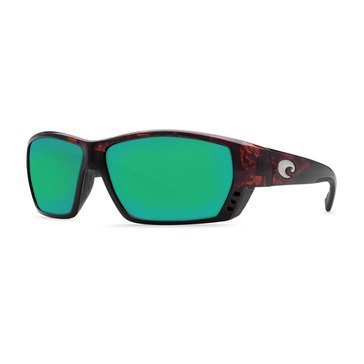 Costa Men's Tuna Alley Tortoise Green Mirror Polarized Sunglasses, 61.8mm
