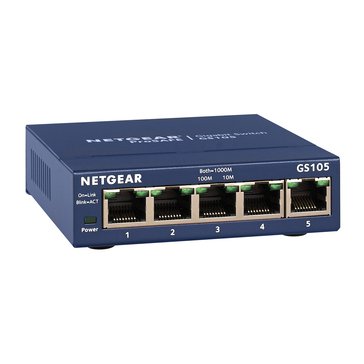 Netgear GS105NA 5-Port Gigabit Ethernet Desktop Switcher